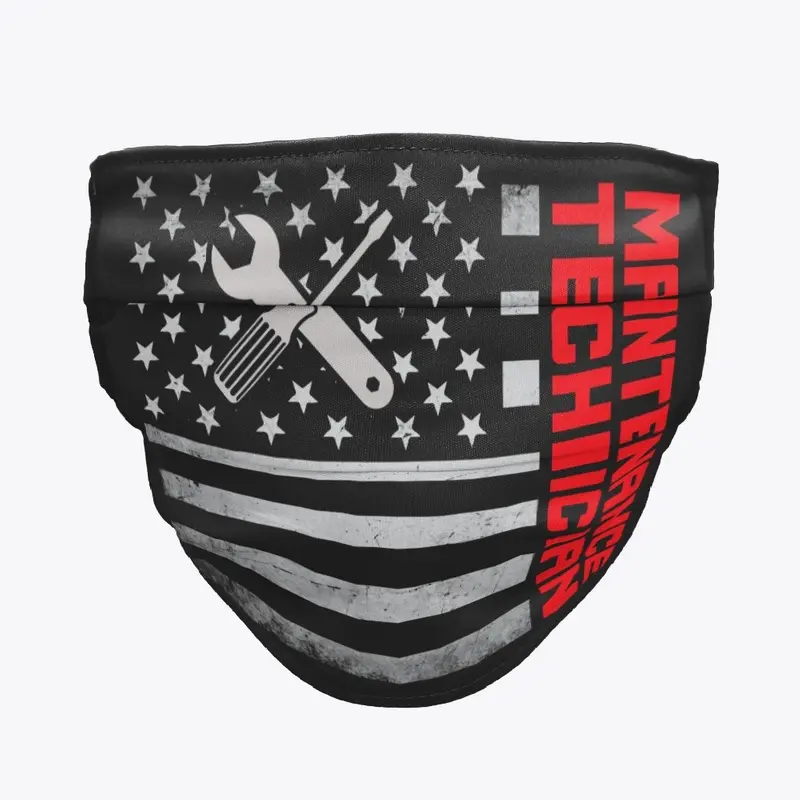 Maintenance Technician US Flag Mask